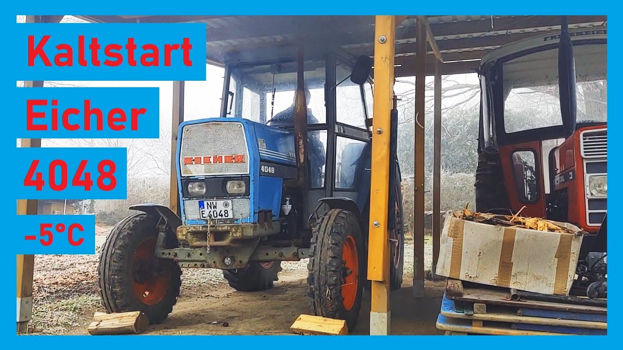 Kaltstart Eicher 4048 | Flammstartanlage | -5&deg;C Frost | Perkins AD3.152