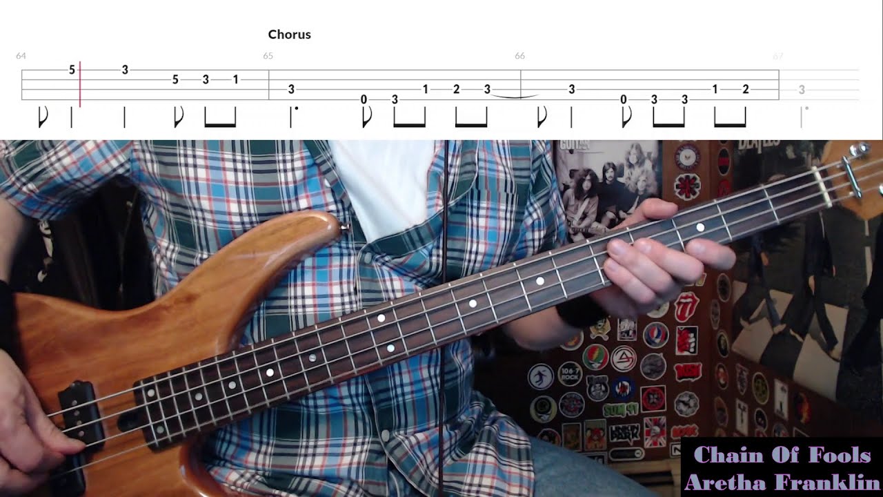 Chain Of Fools by Aretha Franklin - Bass Cover with Tabs Play-Along