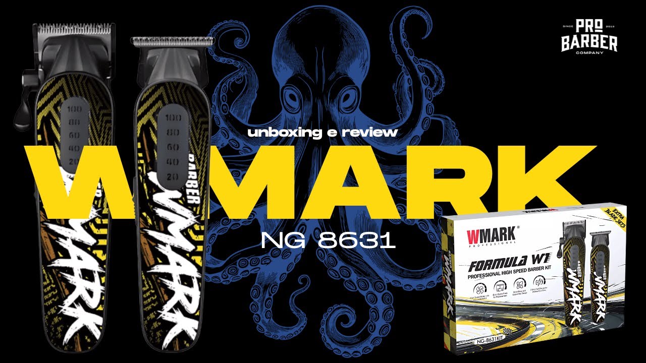 💈Combo Wmark NG 8631: Corte e Acabamento com M&aacute;xima Pot&ecirc;ncia! | Pro Barber Equipamentos