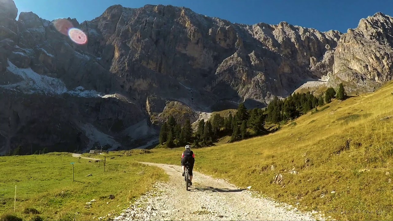Passo Duron from Alpe di Siusi in the Dolomites