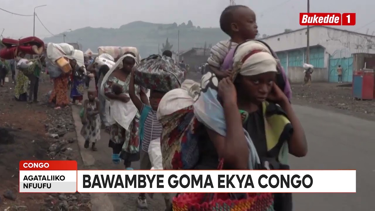 Abayeekera ba M23 bawambye ekibuga Goma mu Dr Congo.
