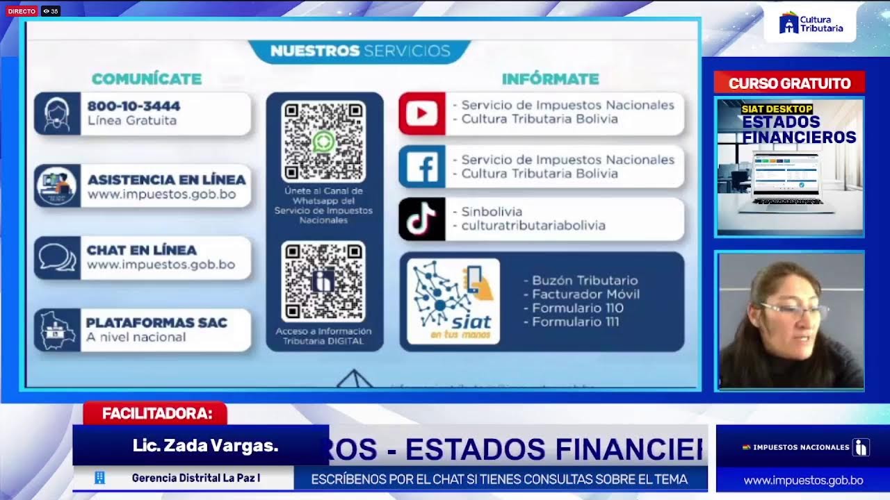 CURSO VIRTUAL GRATUITO: APLICATIVO SIAT DESKTOP - ESTADOS FINANCIEROS