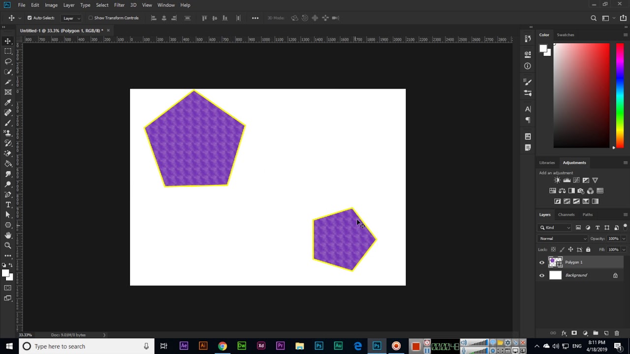 Polygon Tool - Adobe Photoshop CC 2019
