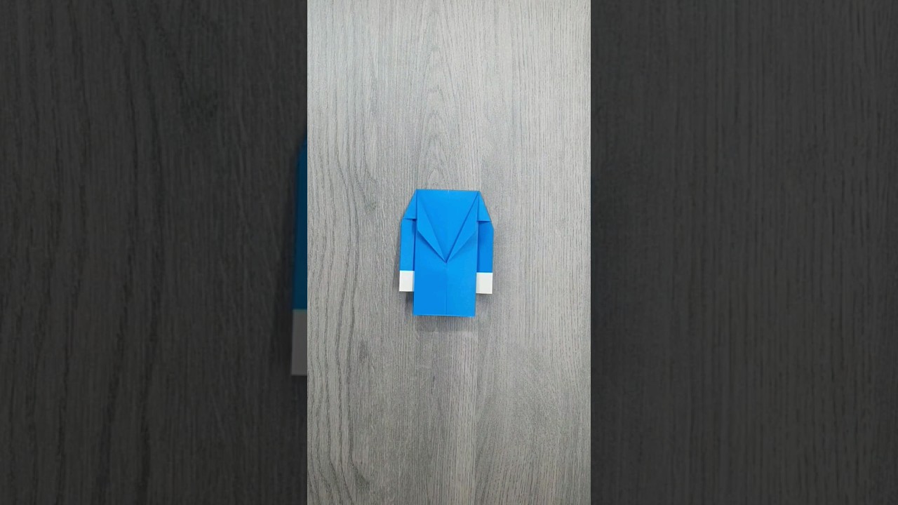 Origami easy paper suit jacket with Ski #origami #easyorigami #diy #paper #suit #jacket