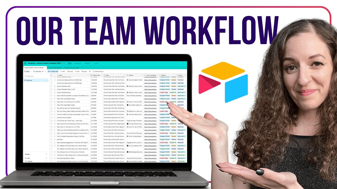 How We Organize & Manage Social Media Content with Airtable (Team Workflow Revealed!)