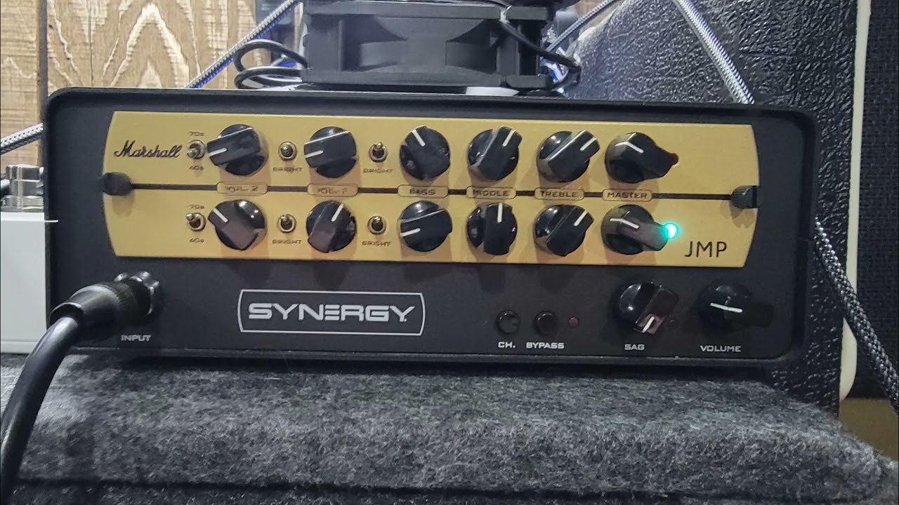 Synergy JMP module boosted with Boss SD-1 - Bark at the Moon
