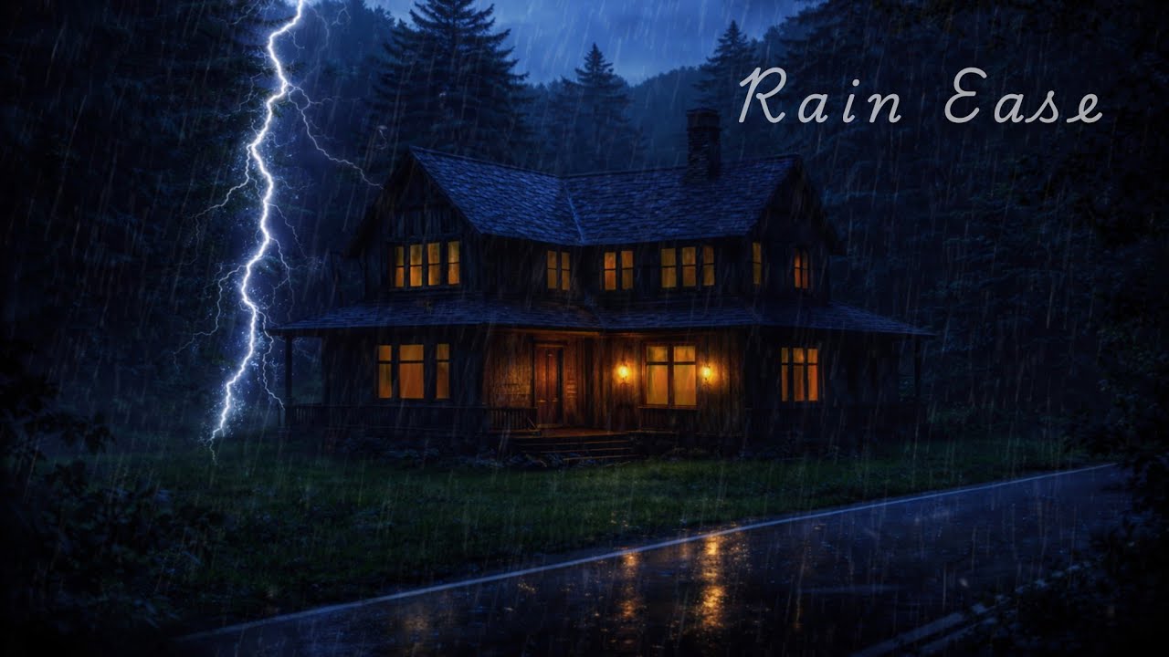 THUNDER and RAIN Sounds for Sleeping | Pure Rainstorm Sounds for Deep Sleep