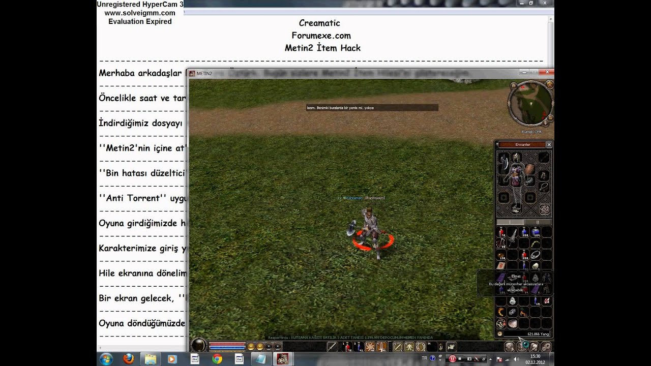 Creamatic Metin2 İtem Hack
