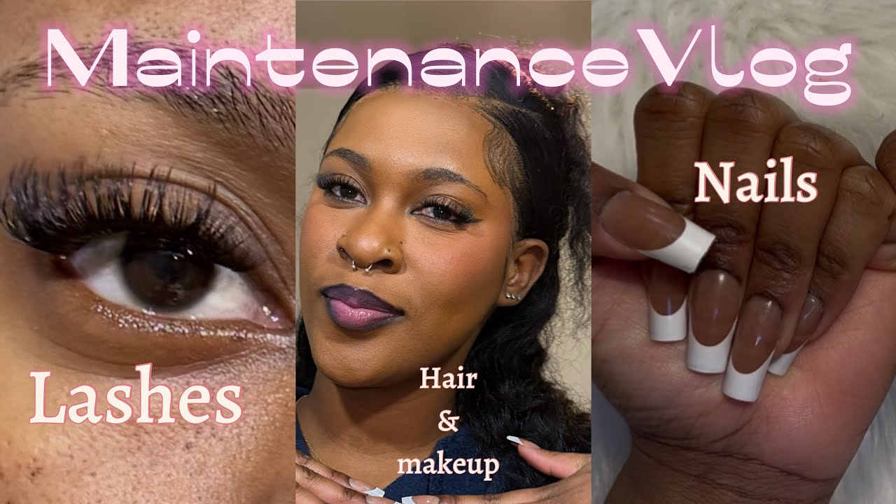 Monthly Maintenance Routine at Home | Wig Prep, Nails, Lashes & Makeup 💄 
