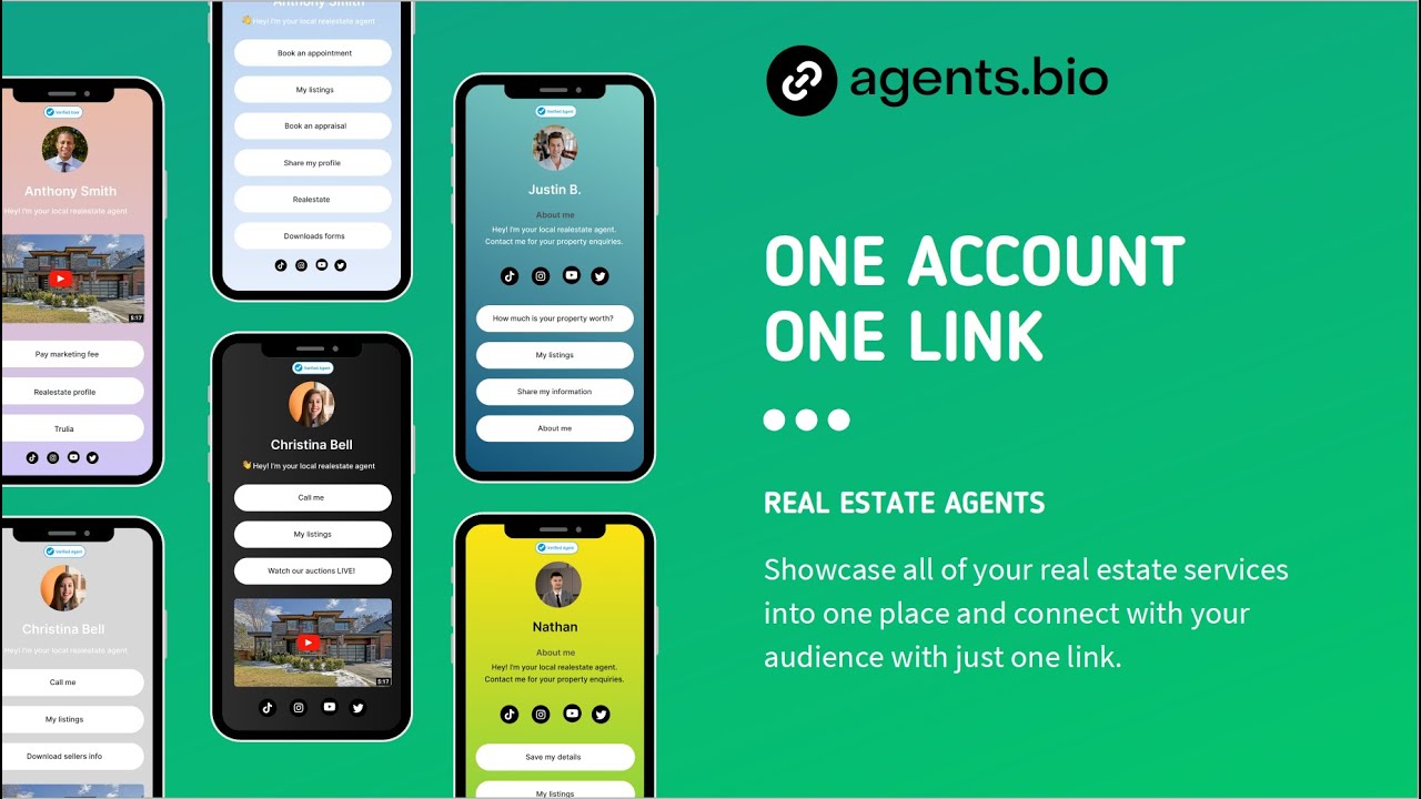 How to create your first agent bio page.