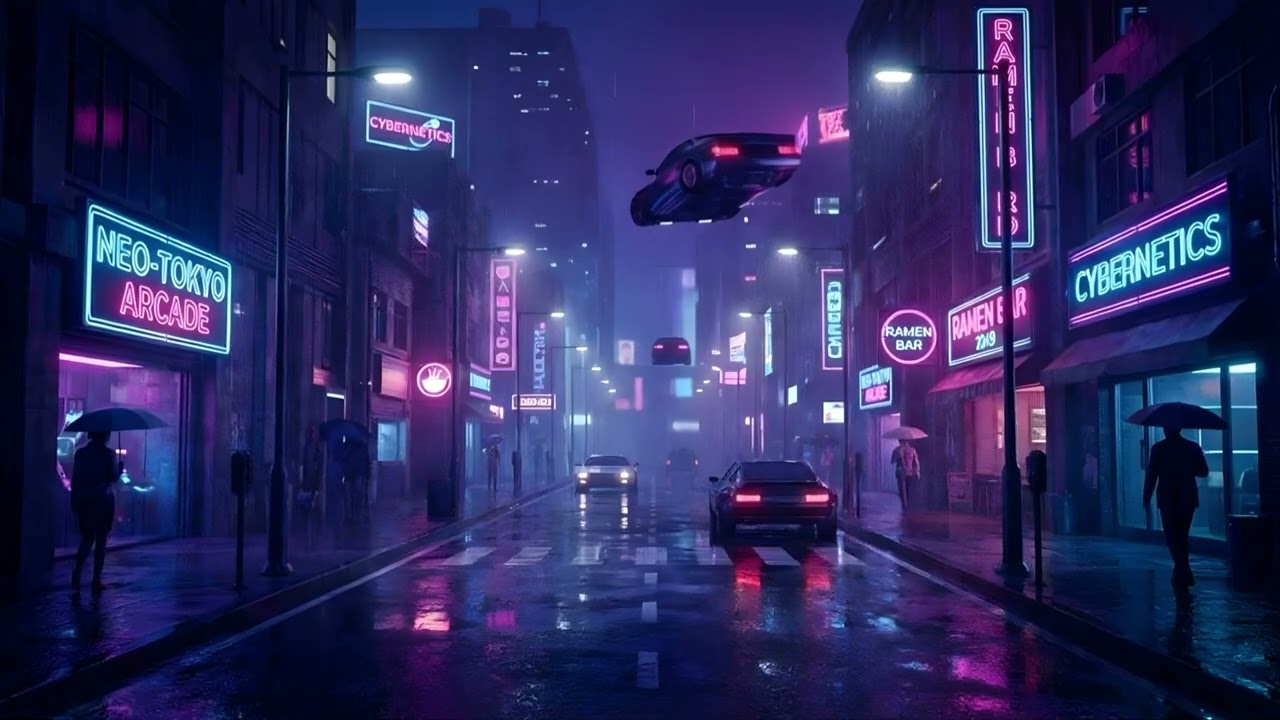 Neon City Nights – Retro Instrumental Music for Relaxing, Studying & Night Drives - Background Music