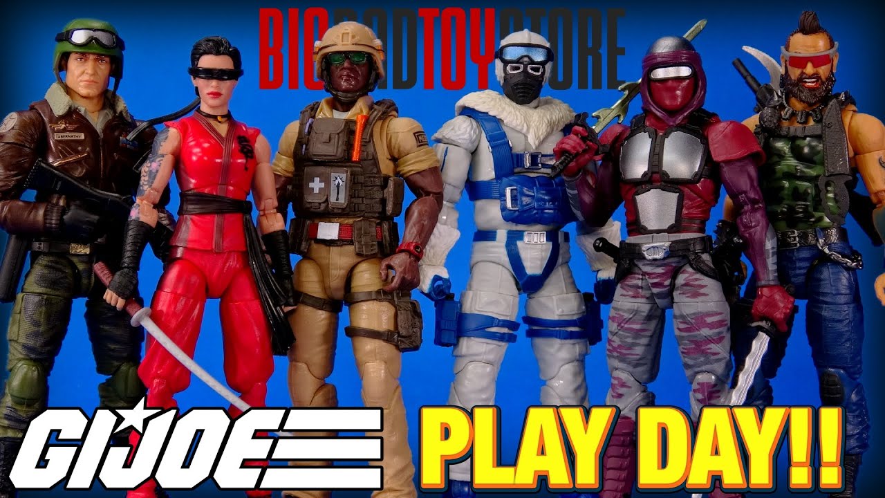G.I.Joe Play Day! Nightcreeper, Snow Serpent, Jinx, Ripper, Doc and Hawk! BigBadToyStore!