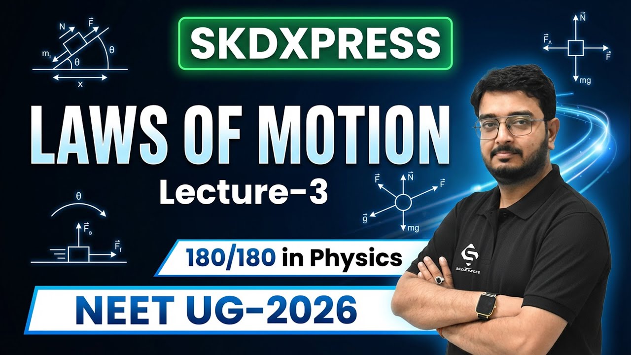 🔴 Live Class | Physics &ndash; Laws of Motion (Lecture-3) | NEET UG 2026