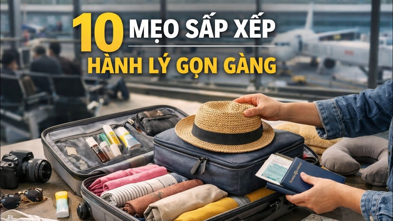 10 mẹo sắp xếp hành lý siêu gọn cho chuyến đi dài hiệu quả nhất