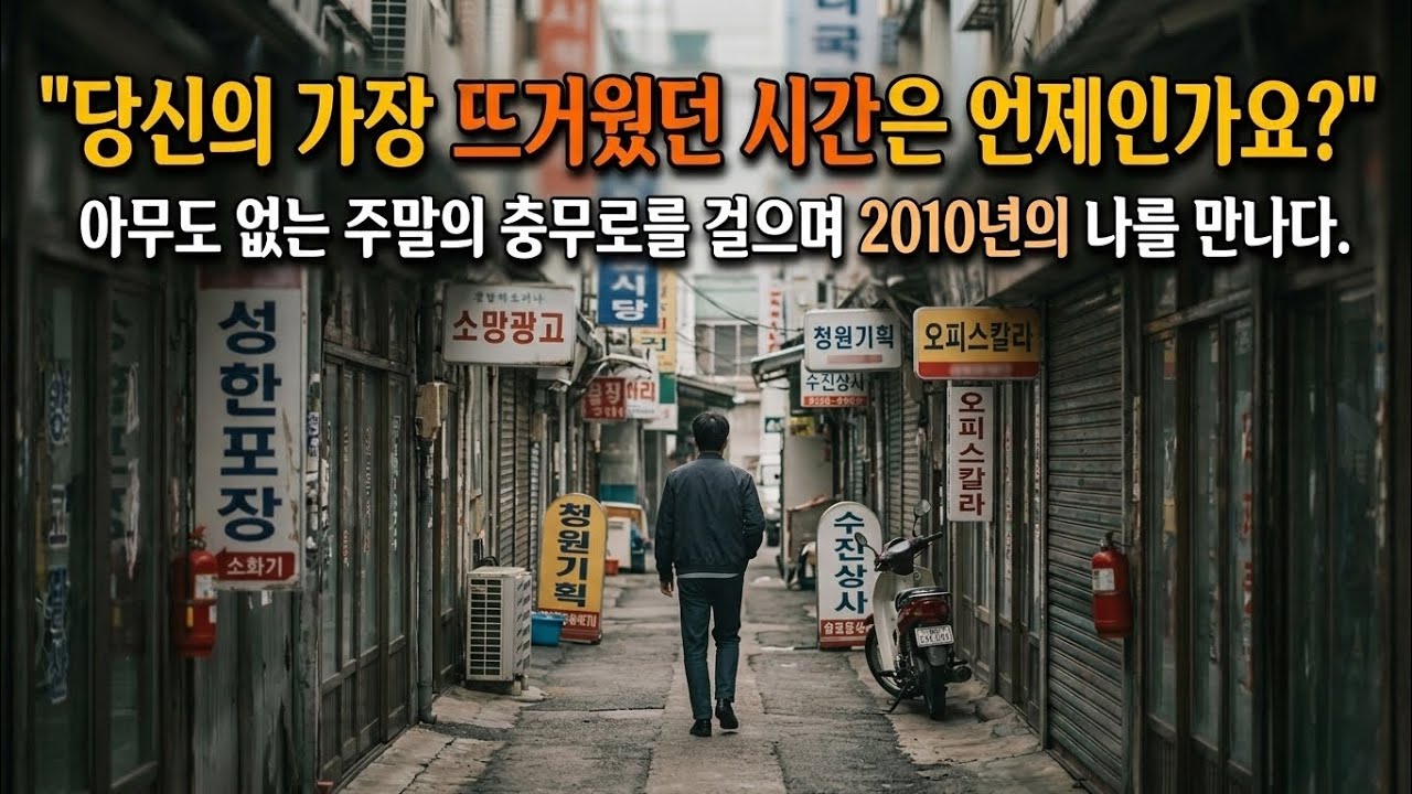 당신의 가장 뜨거웠던 시간은 언제인가요? ​아무도 없는 주말의 충무로를 걸으며 2010년의 나를 만나다