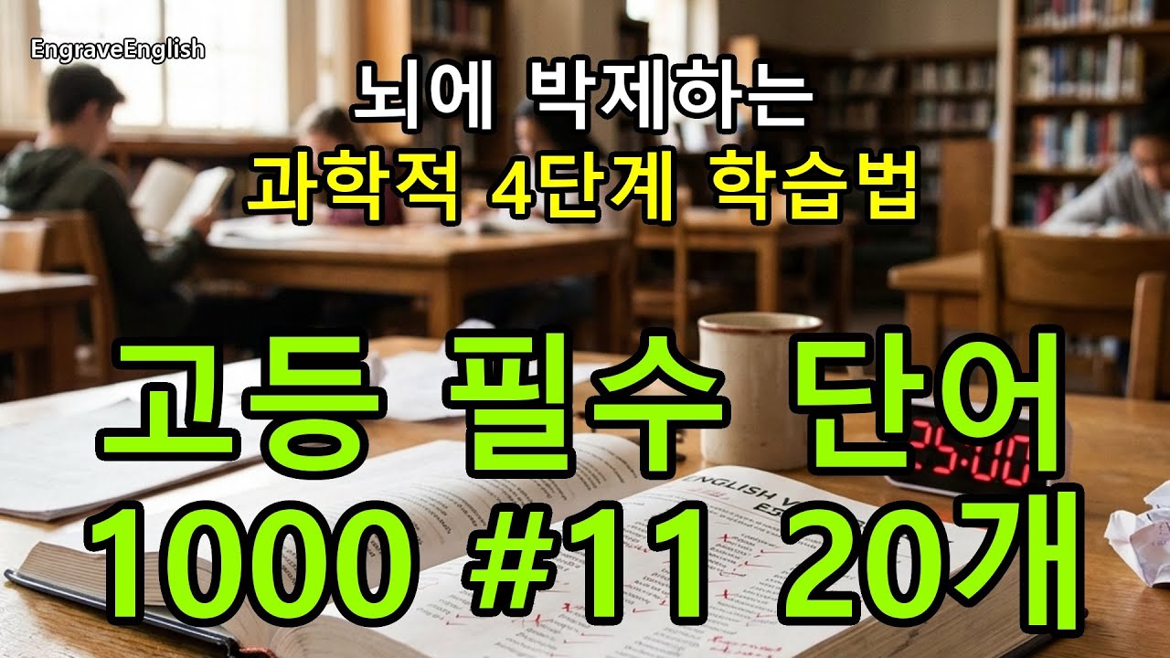 고등 필수 단어 1000 #11 20개 - 과학적인 4단계 학습법 #EngraveEnglish #4단계학습법