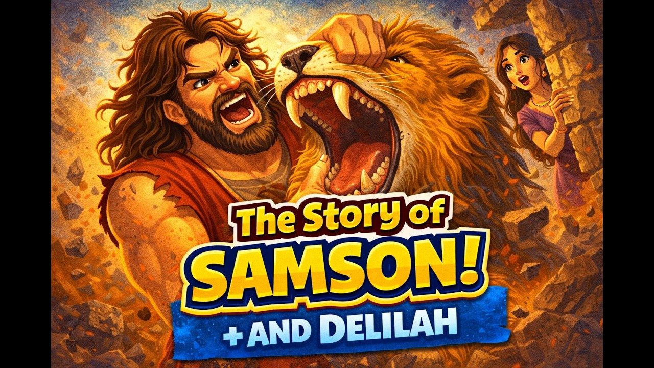 Samson and Delilah | The Strongest Man in the Bible | Samson Kills the Lion | Bible Stories for Kids