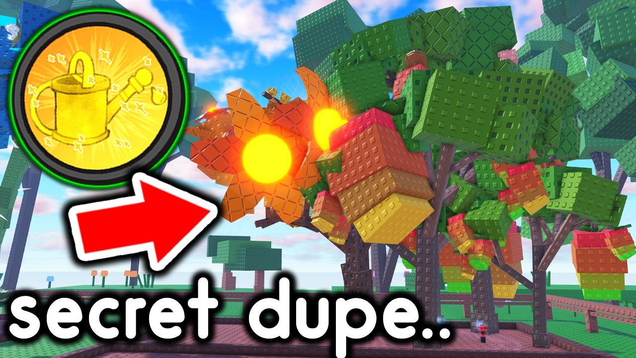 Использование секретного дубликата растения в Roblox Garden Horizons