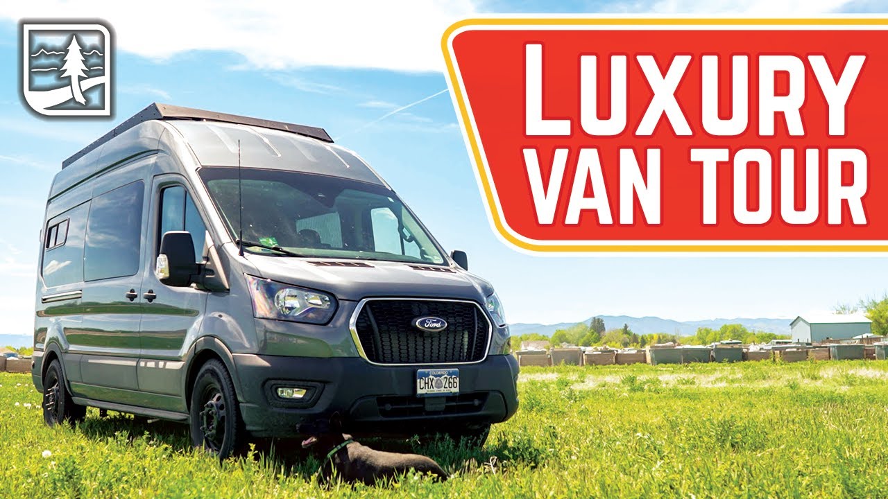 Luxury Adventure VAN TOUR | Custom Ceiling, Self-Bagging Toilet & Heated Floor!