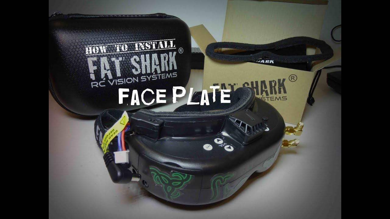 Fat Shark Face Plate (Black - Attitude V3) - How to install - Fat Shark Dominator V1