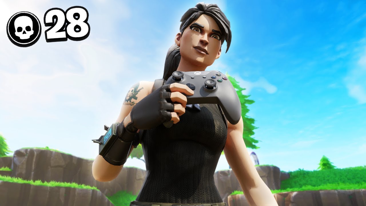 28 KILLS ON CONTROLLER!!! | Season X Fortnite