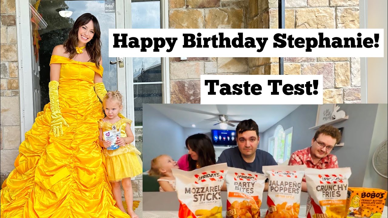 Stephanie’s Birthday | Taste Testing Friday’s Snack | The Cheese Challenge 😂 Curious George
