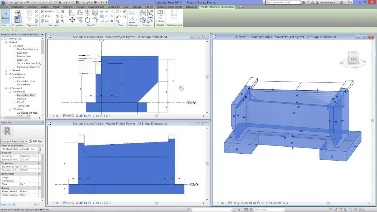 08 Revit - Model in place Abutment