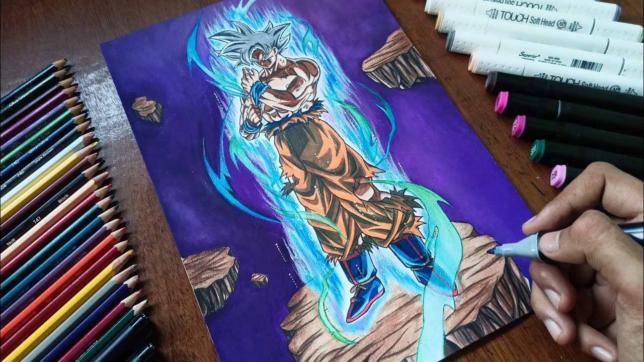 Drawing Goku Mastered Ultra Instinct - Commission Artwork
