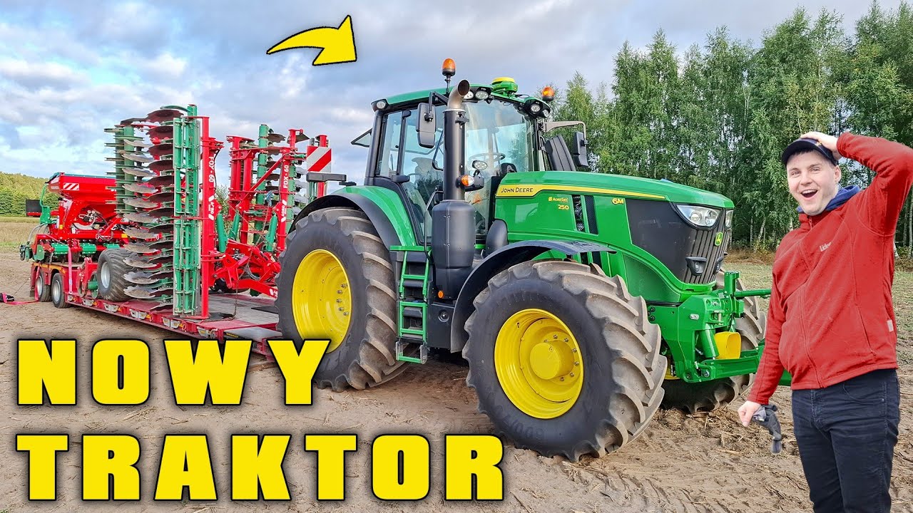 NOWY TRAKTOR I MASZYNY PRZYJECHAŁY DO NAS - JOHN DEERE 6 250M - TALERZÓWKA AGROMASZ
