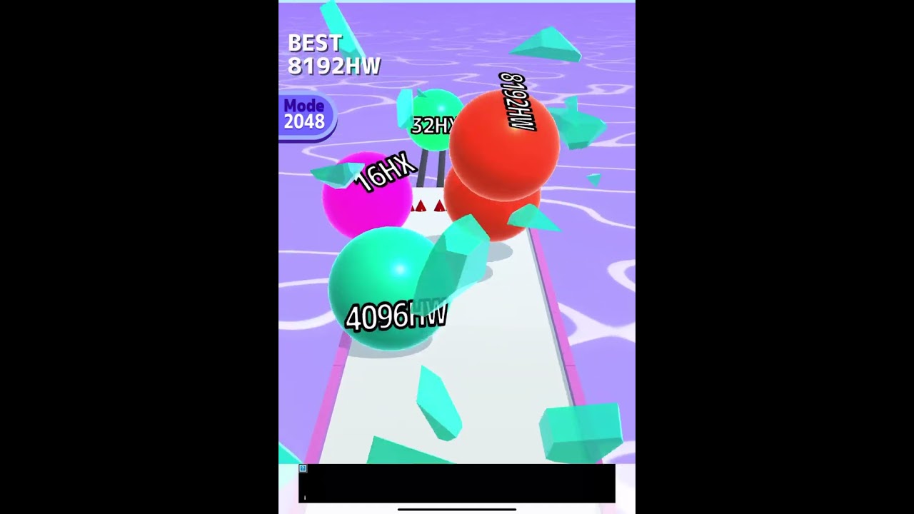 BALL RUN 2048 - INFINITY MODE 8192OP NEW BEST (PART 2 EXTERME LONG JUMP TO 16KI)