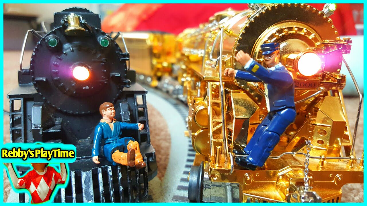 Pretend Play With Real Gold Trains