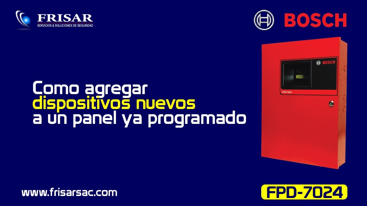 Como agregar dispositivos nuevos a un panel ya programado FPD-7024 BOSCH