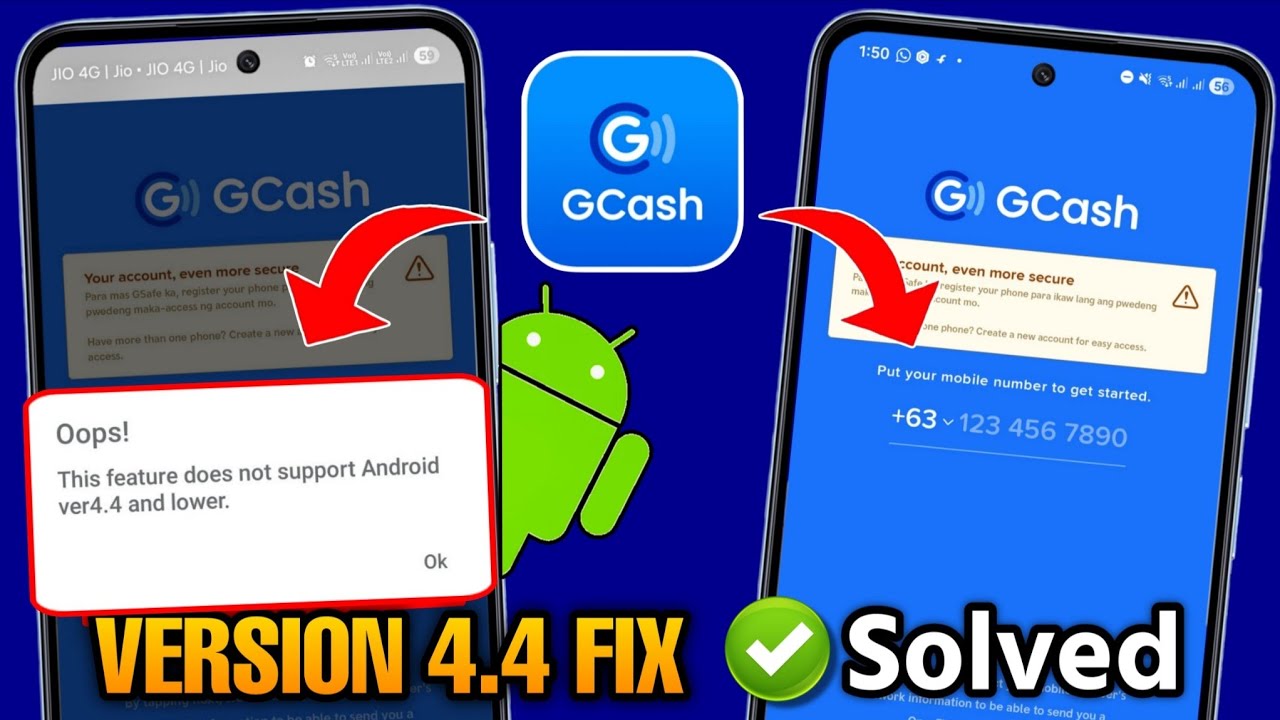 Проблема Gcash Android 4.4 2025 | Эта функция не поддерживает Android версии 4.4 и более ранних в...