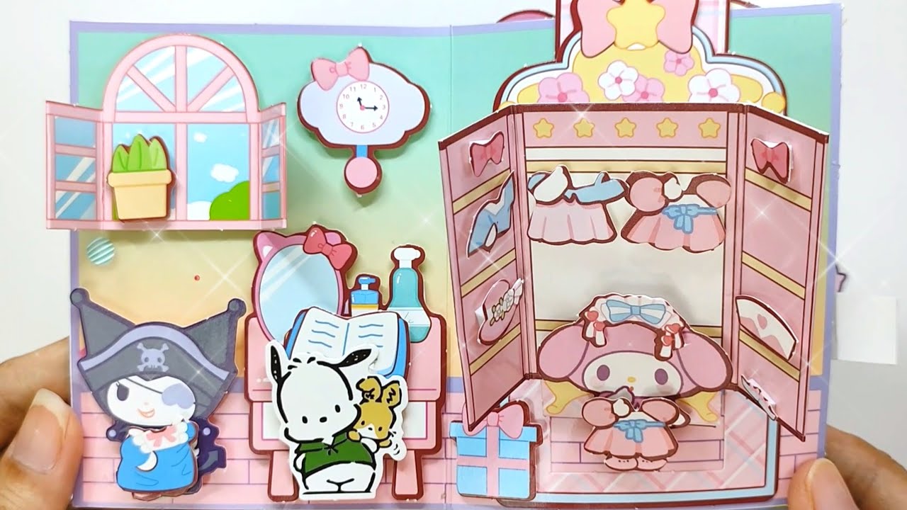 [💸Paperdiy💸] How To Make Kuromi Pop-up Quiet Book | DIY Busy Book | Paper Play