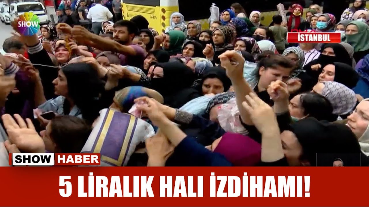 5 liralık halı izdihamı!
