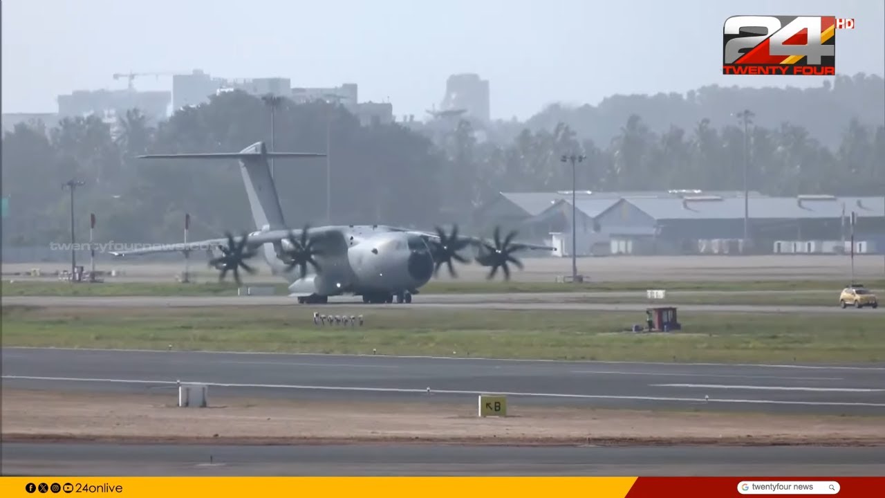 F35 അറ്റകുറ്റപ്പണി, വിദഗ്ധസംഘത്തെ തലസ്ഥാനത്ത് എത്തിച്ചശേഷം തിരികെ മടങ്ങി Airbus A 400M Atlas