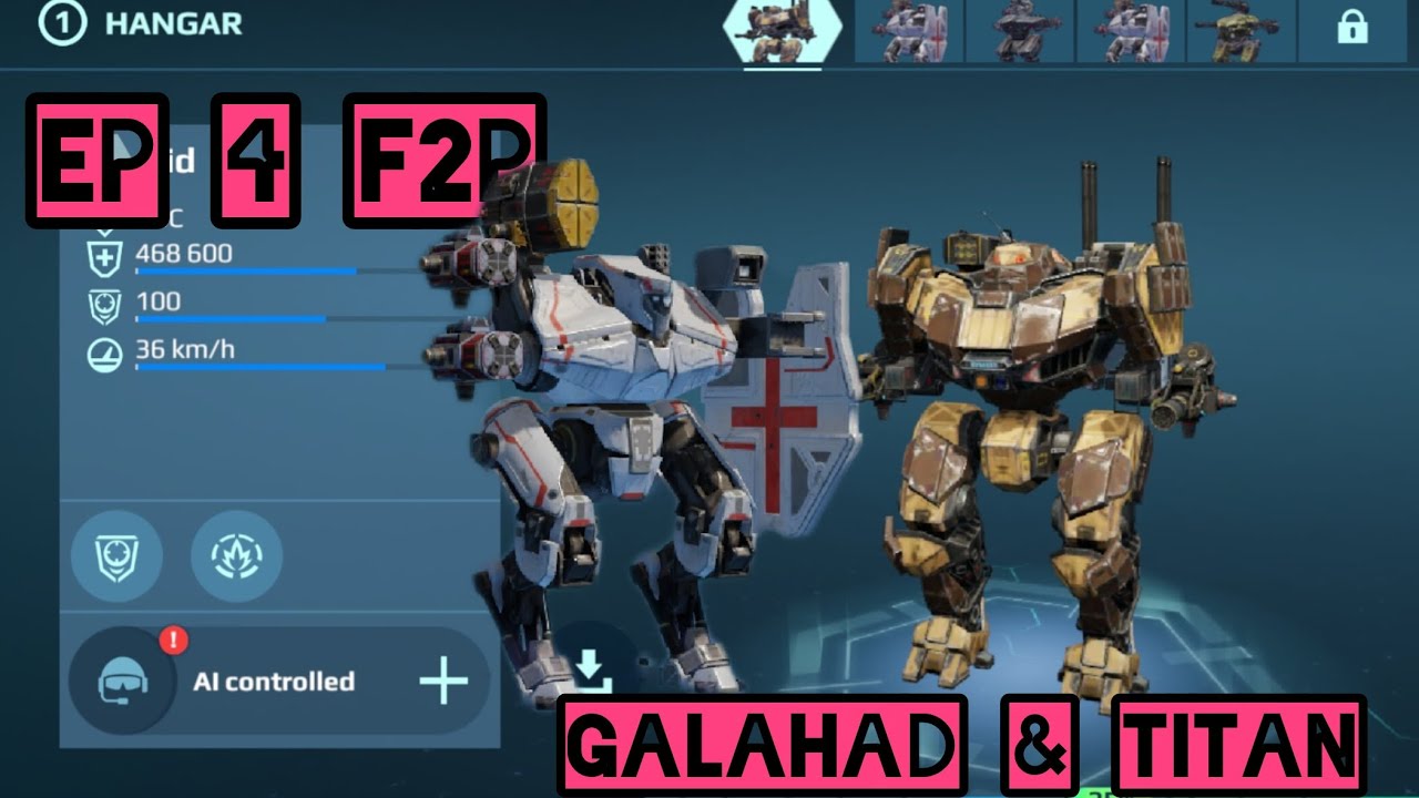 F2P War Robots Galahad & Kid Titan