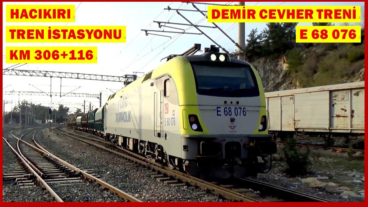 E68076 Loko,  Cevher Treni. Hacıkırı Kuzey Çıkışı Km 305+790