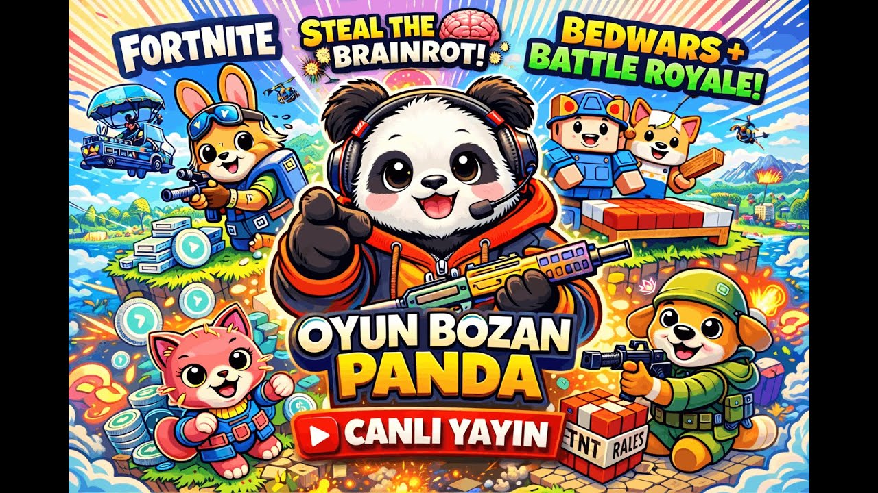 Fortnite Steal The brainrot Game Live (Yeniden + Bedwars + Battle Royele )