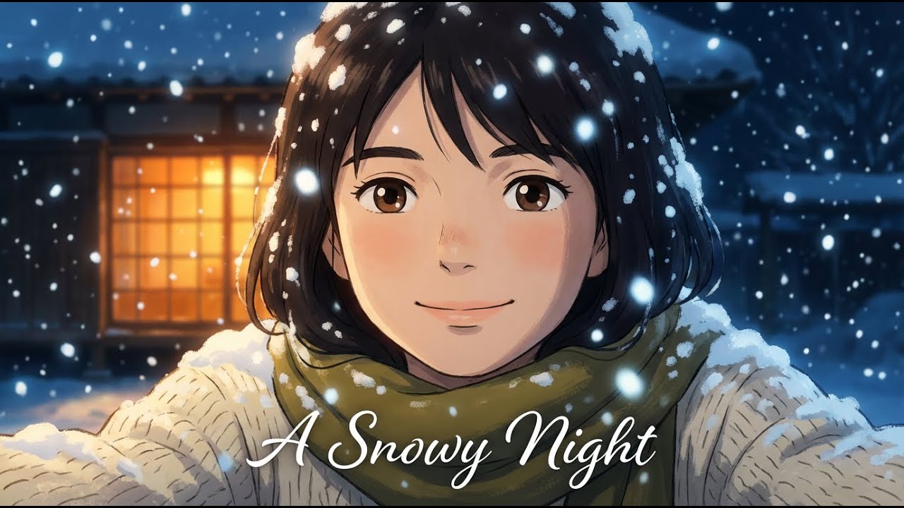 A Snowy Night With a Friend ❄️ | Cozy Ghibli Life at Everglow Cottage | Cozy Winter Ghibli Story