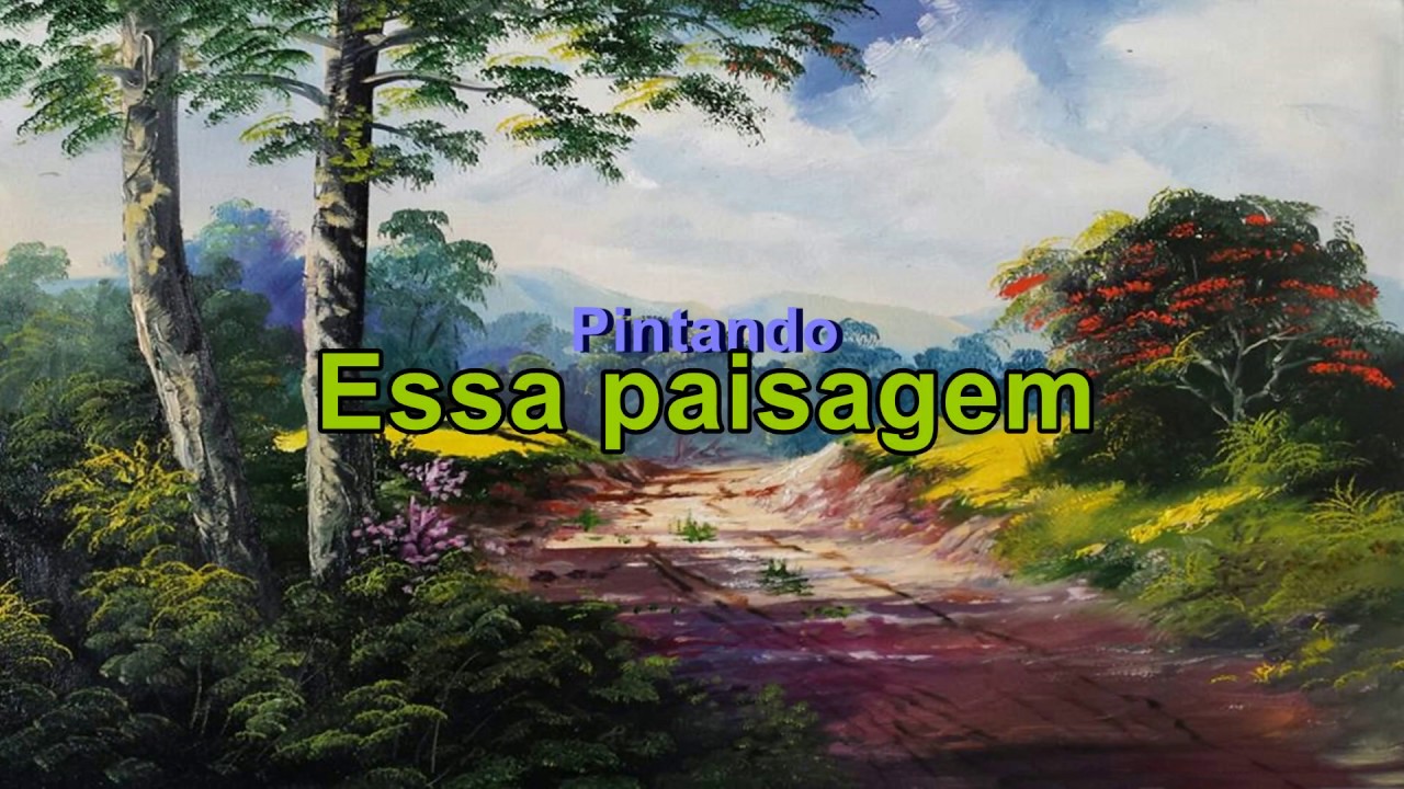 Eu pintando uma paisagem