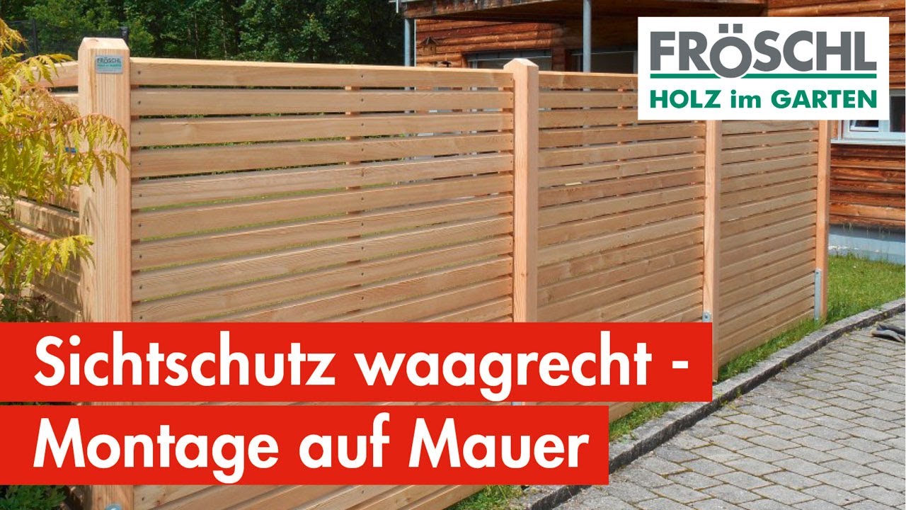 1 - Sichtschutzzaun auf Mauer montieren: Schritt f&uuml;r Schritt Anleitung