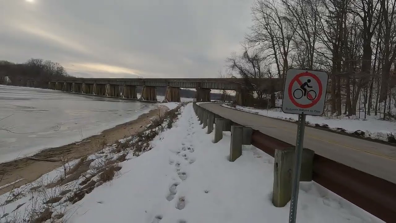 Snow Trekking to the Bridge at Leesylvania State Park