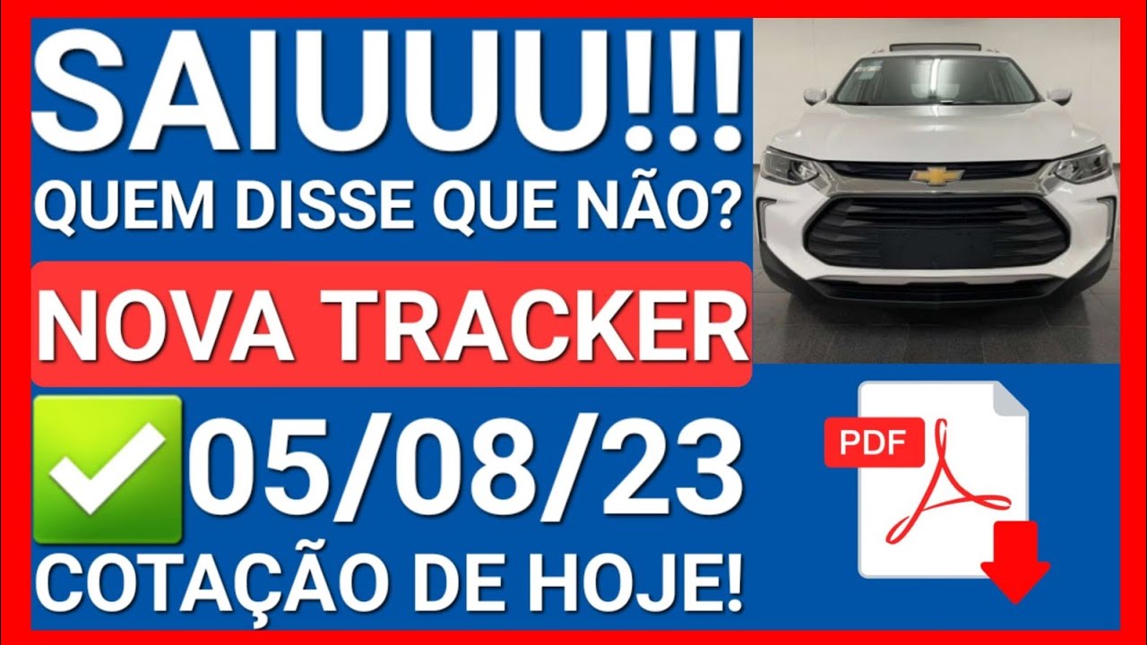 💥URGENTE COTA&Ccedil;&Atilde;O DE HOJE! 05/08: NOVO TRACKER CARRO PCD