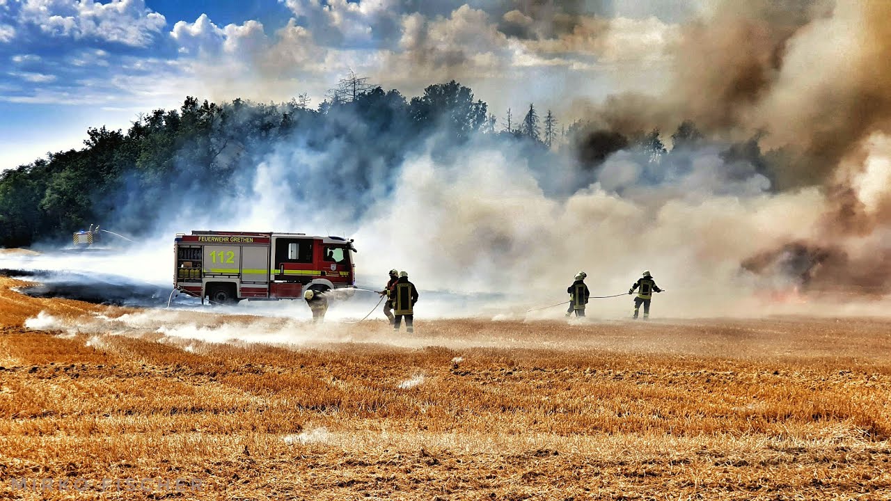 Feldbrand in Gro&szlig;bothen - Schaddler H&ouml;he am 01.07.2019