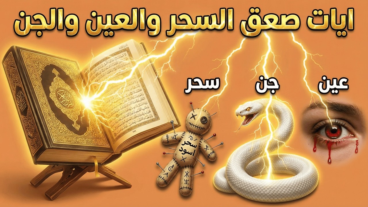 ايات صعق وفك السحر والعين والجن⚡ الرقية الشرعية الشاملة ابطال السحر فورا وخروج العين الحاسدة والمس