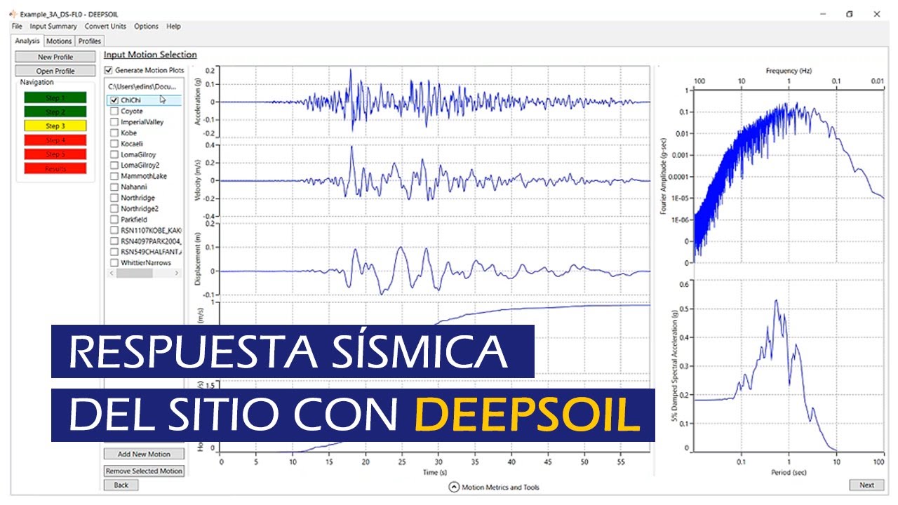Respuesta sísmica de sitio con DEEPSOIL