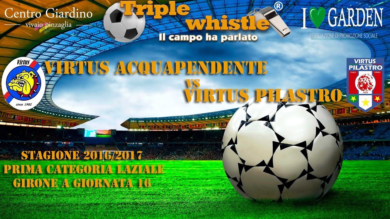 CALCIO, PRIMA CATEGORIA: Virtus Acqyuapendente - Virtus Pilastro  , stagione 2016-2017