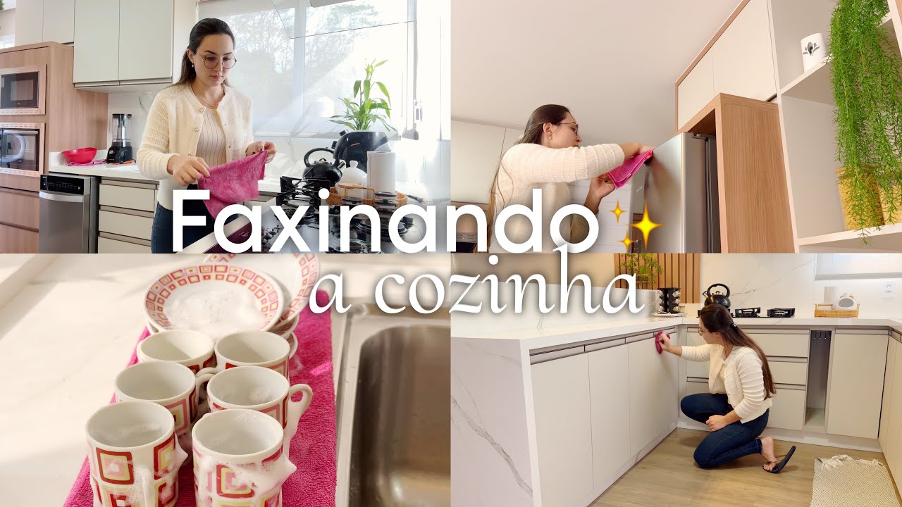 Vem comigo em uma TARDE DE FAXINA na minha cozinha | Limpeza que estava precisando 🧽🫧