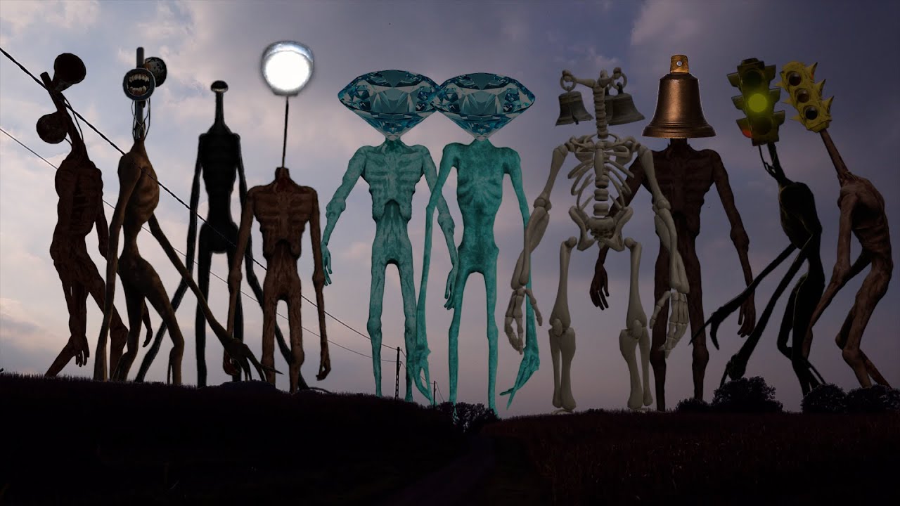 TEAM Siren Head VS TEAM Traffic Head VS TEAM Diamond Siren Head VS TEAM Bell Head VS TEAM Light Head